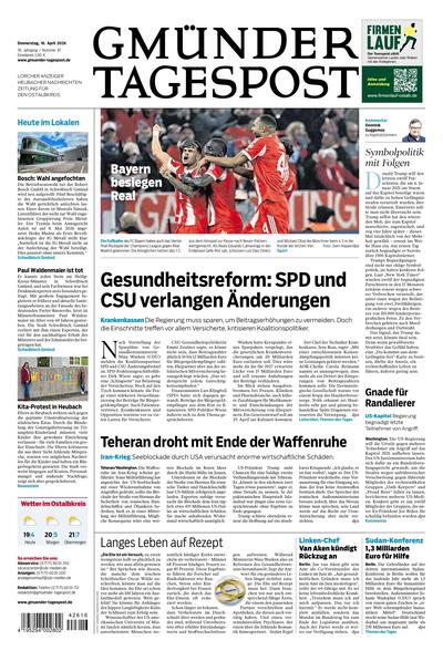 Gmünder Tagespost 2026-04-16